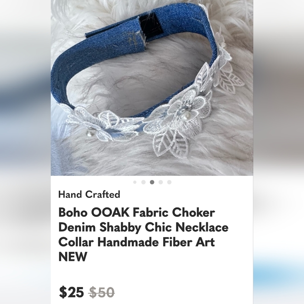 SEX KITTEN DENIM CHOKER - Picture 5 of 9